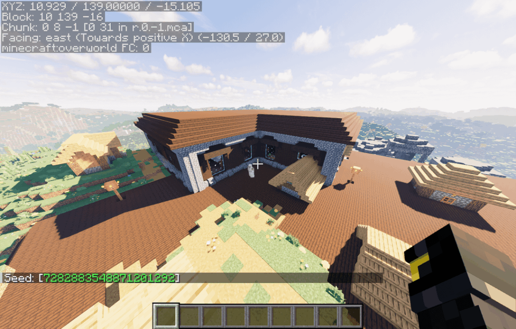 いくつかの興味深い邸宅と村の種。 (すべてスポーン時)