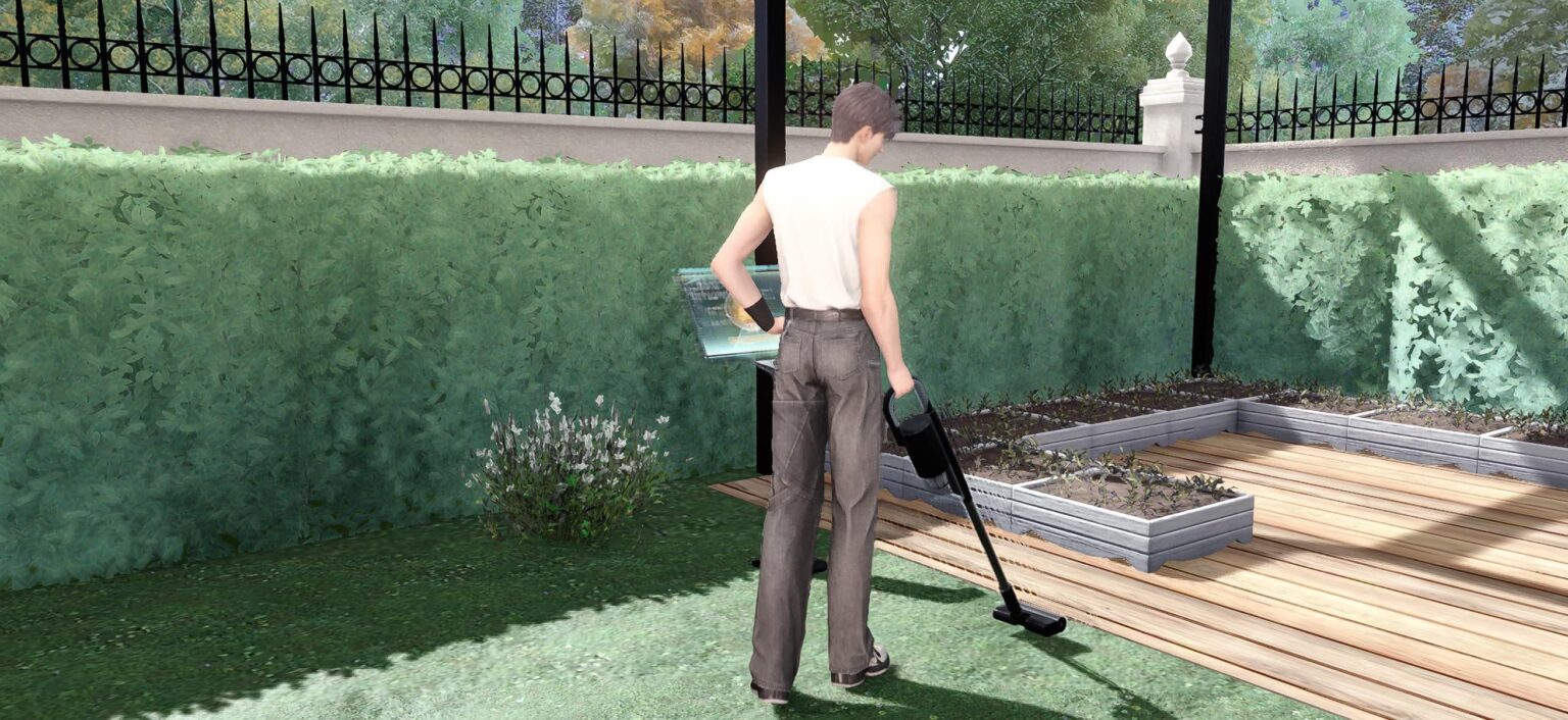 芝生が汚れていたのだと思います