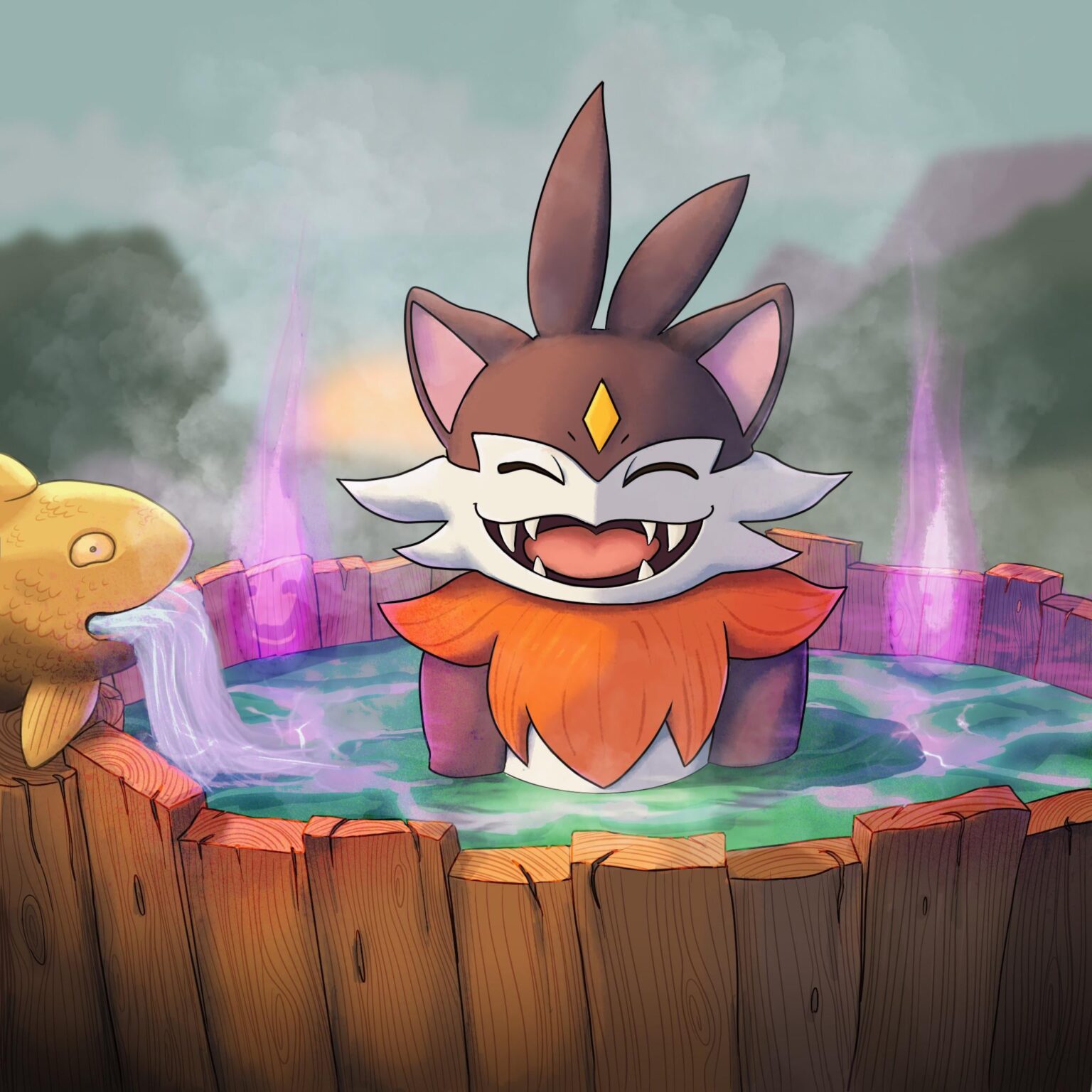 勤勉なトンバットのためのスパの日（アート：私）