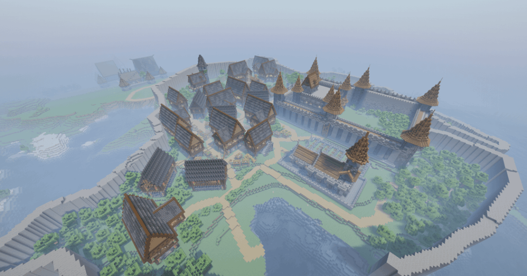 村・王国を作りました！これはこれまでに行われた最初の大規模なビルドです