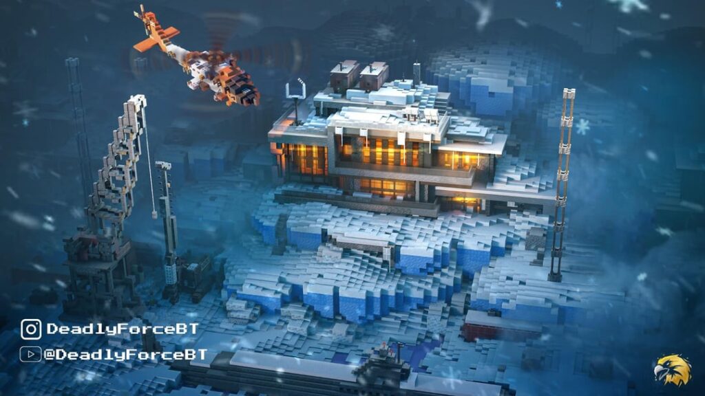 氷を隠して南極基地を建てた