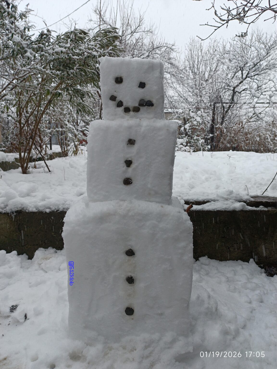 雪だるまを作りました