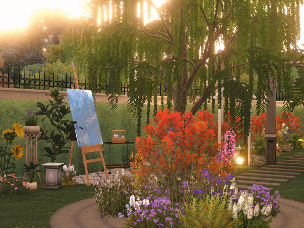 庭とリビング ルームのテンプレート