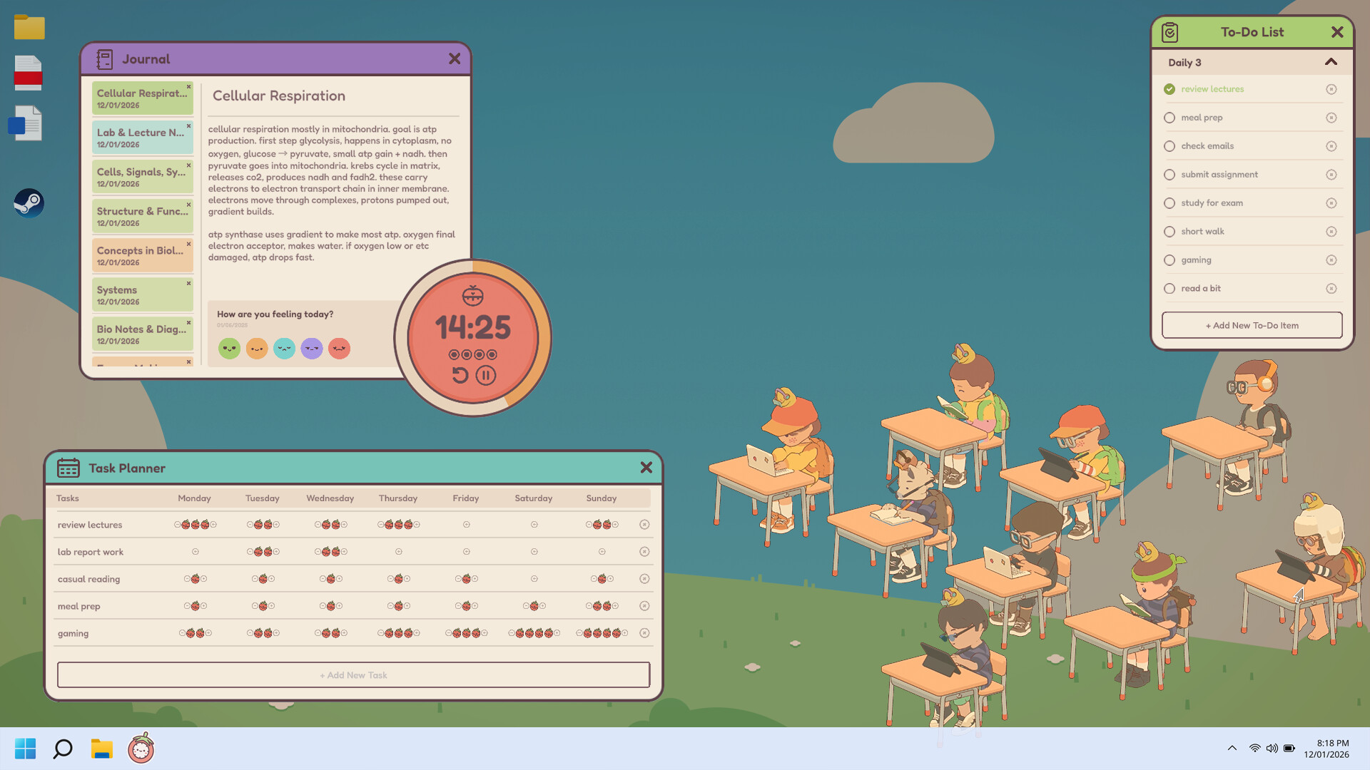 『On-Together: Virtual Co-Working』配信開始。デスクトップの片隅で友達と作業するオンラインゲーム_001