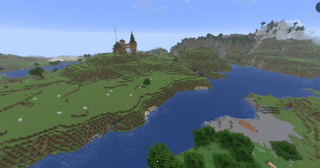 建物は遠いです