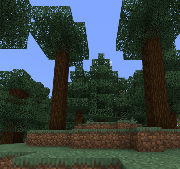 スポーン時に数字の 6 のような形をした木 (Minecraft 教育のみ)