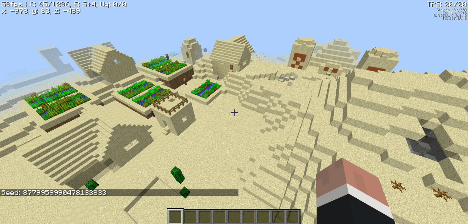 砂漠の村と神殿の種 Java 1.12.2