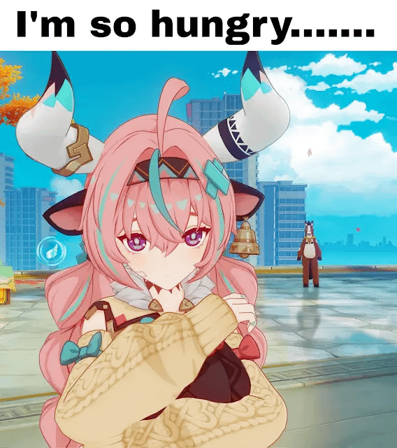 彼女はとてもお腹が空いているので、何か食べてもいいのですが...