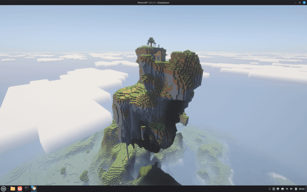 頂上に村があるこの巨大な浮遊山にスポーンします!