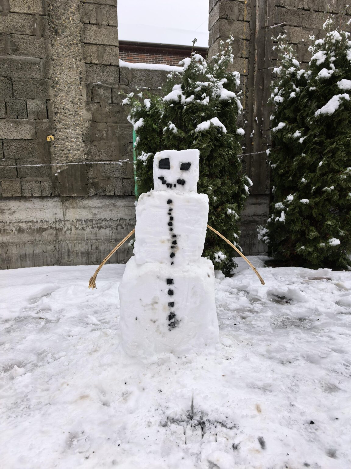 雪だるまを作りました