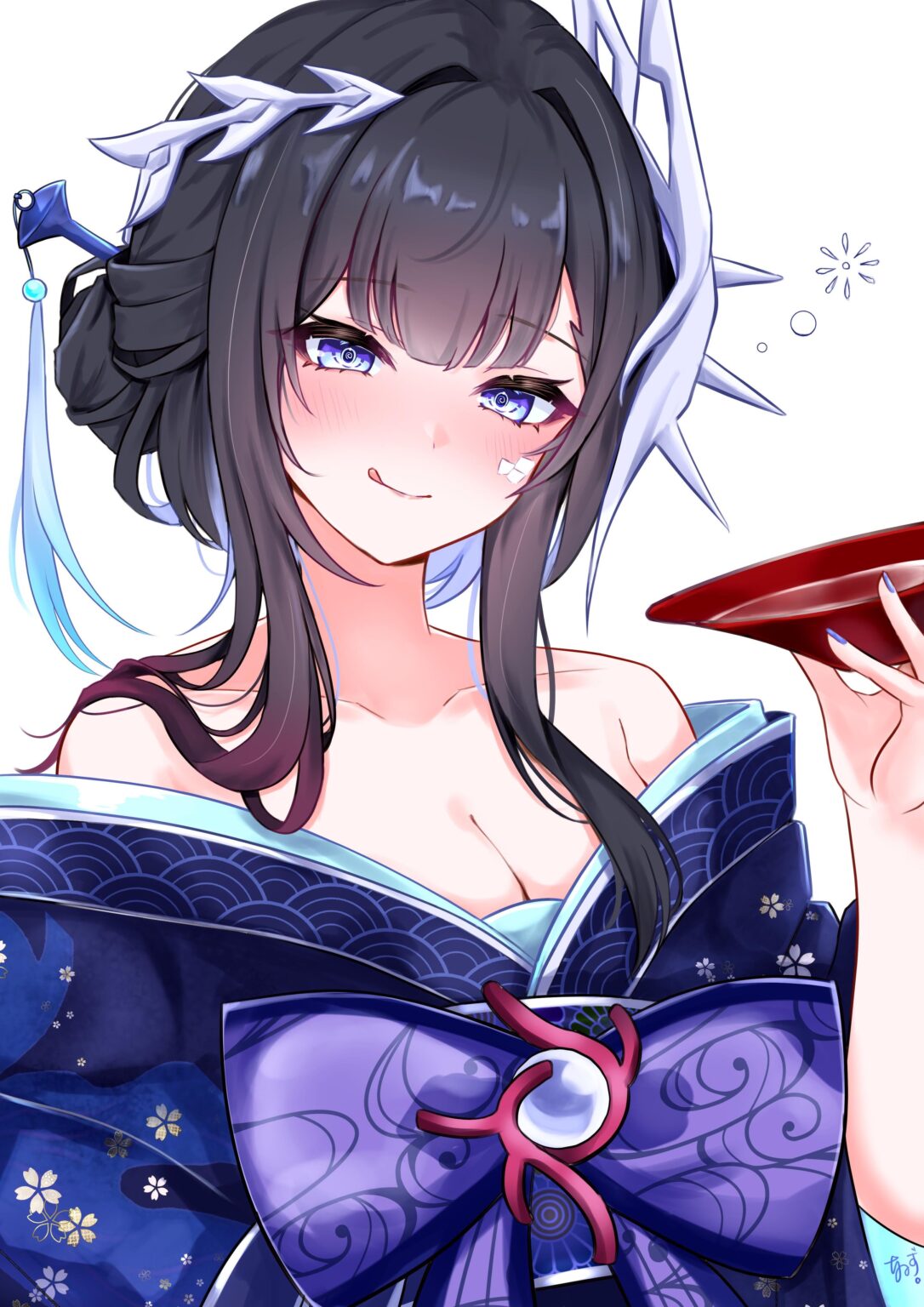 Enjoying some sake with Hysilens (By ちゐず丸 from Pixiv)