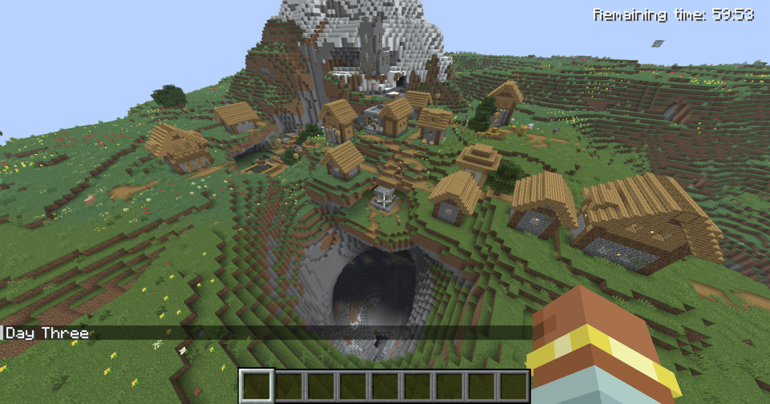 私の世界でこのクールな村を見つけました シード: -343522682 座標: 7088 120 8800 java 1.21.11