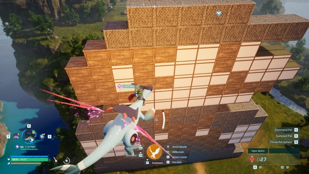 マインクラフトで初めて作ったドット絵をパルワールドで再現してみました。