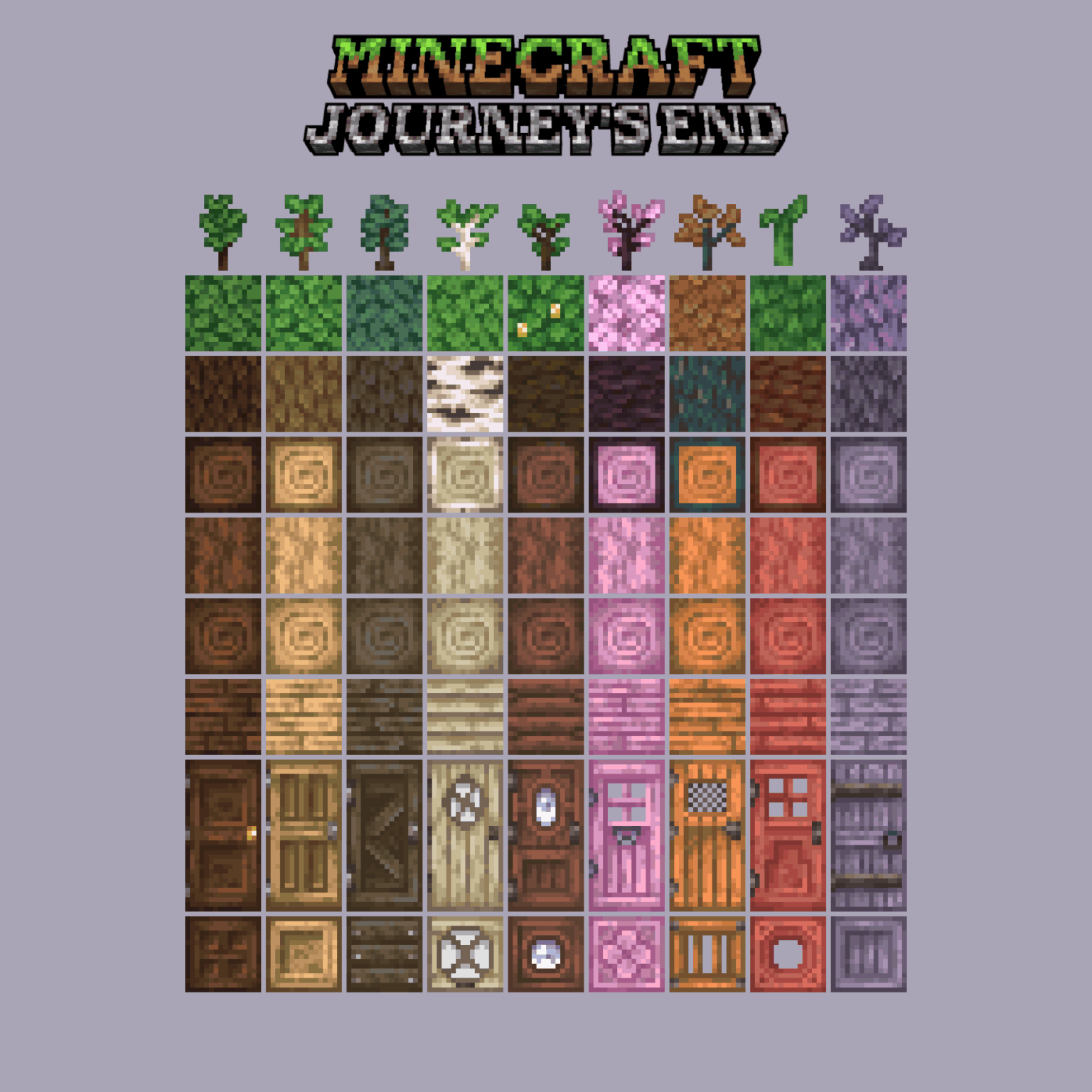 リソース パックのリテクスチャされた木材と丸太についての私の見解は次のとおりです。