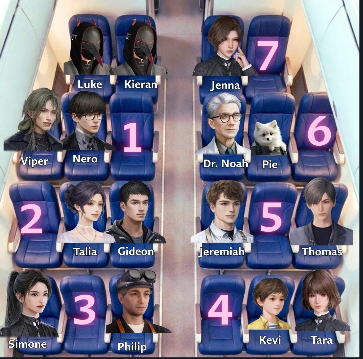 10時間のフライトで座席を選択してください! [Side Character Edition]
