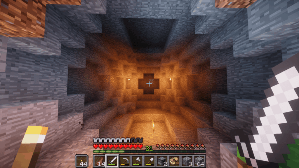 私のサバイバルワールドでこの対称的な洞窟を見つけました