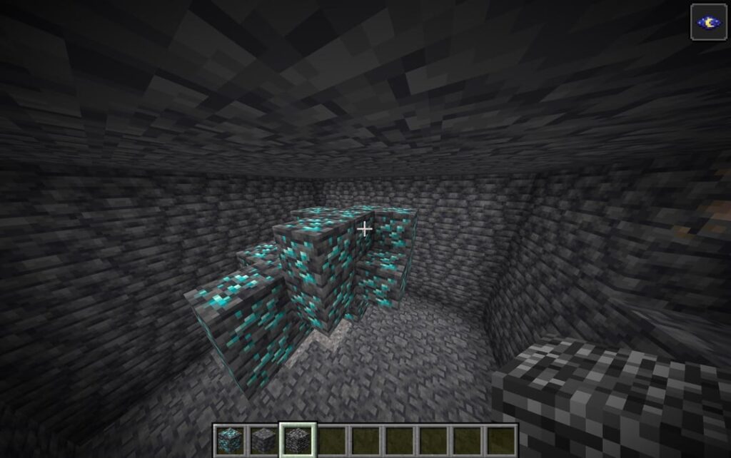 17 個の巨大なダイヤモンド鉱脈が 2 つ、互いに 100 ブロック未満の距離で見つかりました。