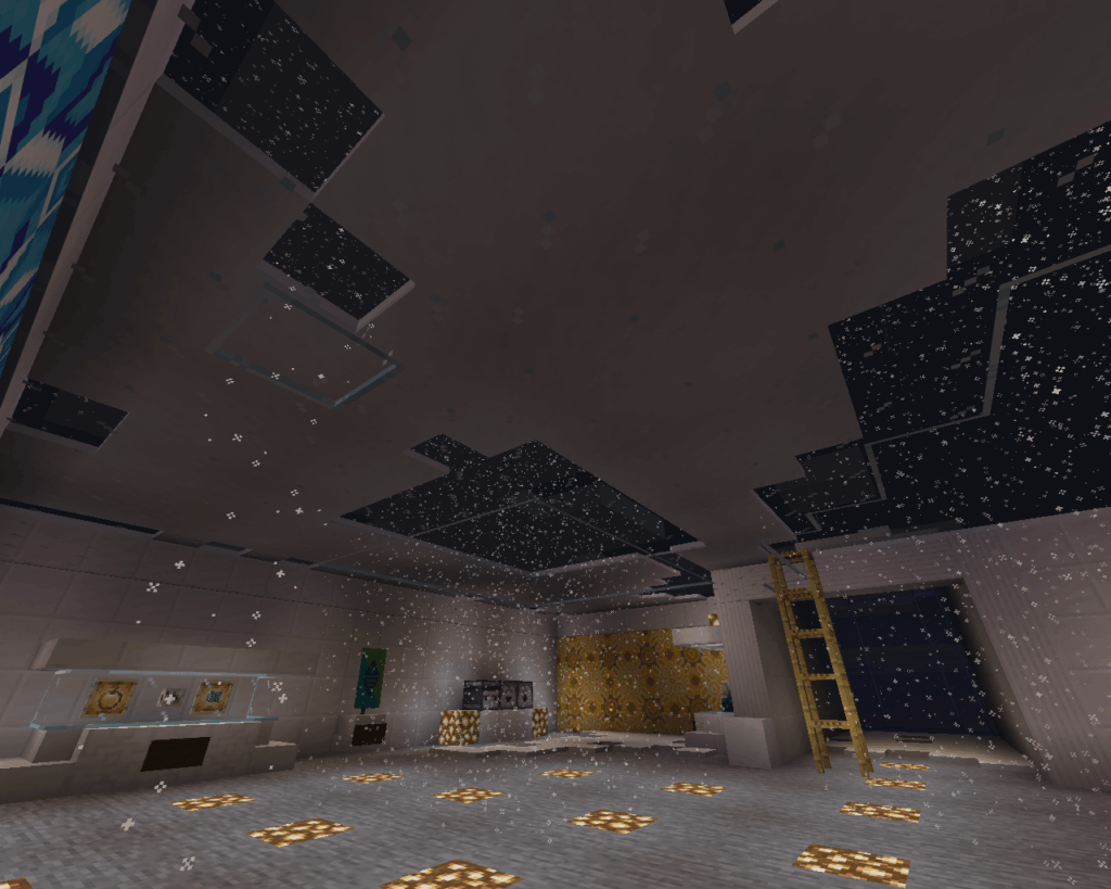 雪バイオームのガラス屋根