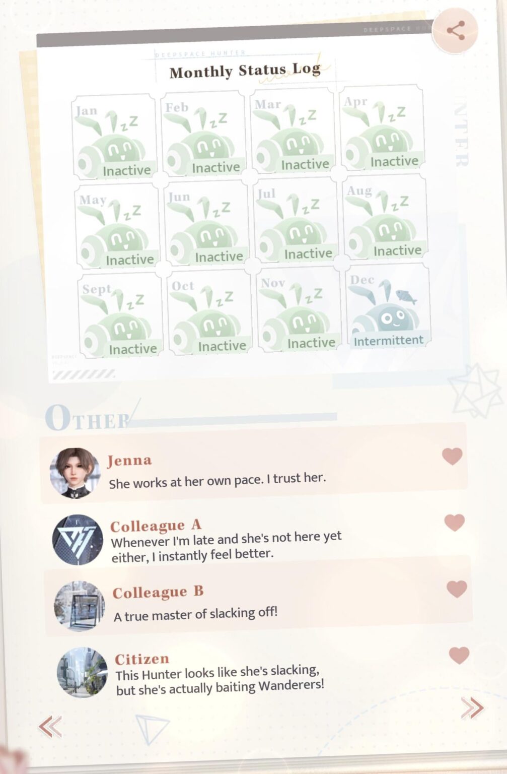 同僚AとBはあなたの日数を数えています