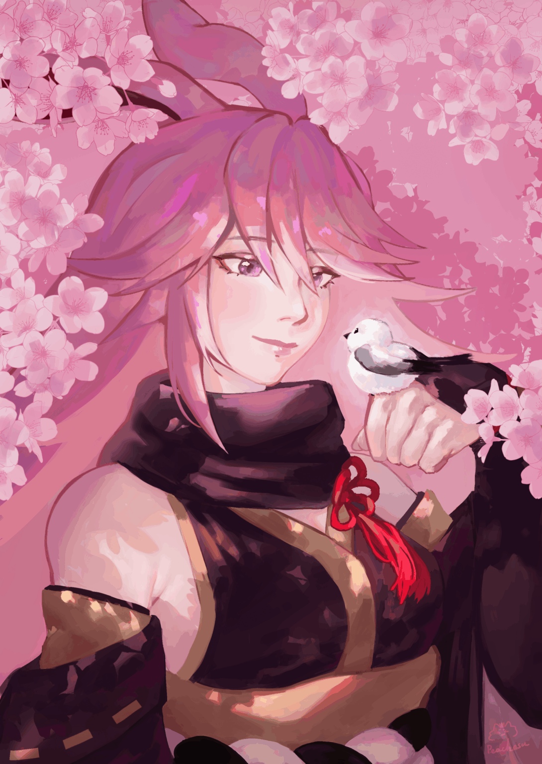 八重桜ファンアート、私による:D (OG 投稿へのリンクは説明にあります)