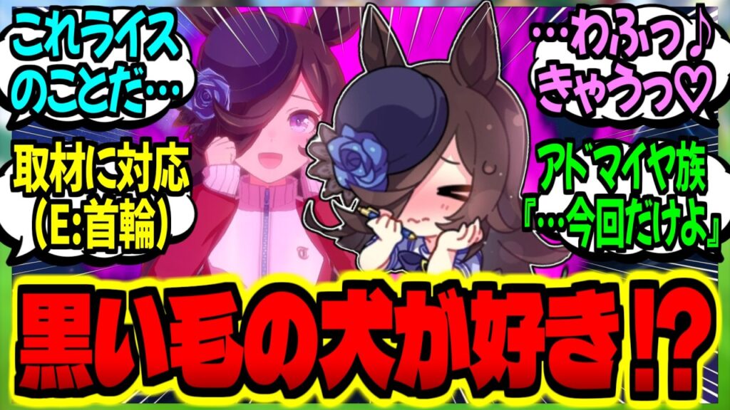 【ウマ娘】『犬に癒されたいと呟いたお兄さま、首輪を着けたライスシャワーに突撃され無事撃沈する』に対するみんなの反応集【ウマ娘 反応集】まとめ ウマ娘プリティーダービー