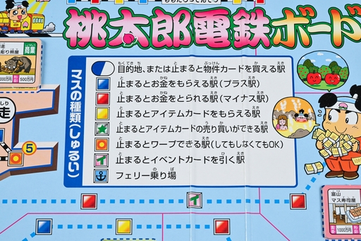 画像ギャラリー No.004のサムネイル画像 / ボードゲーム版「桃太郎電鉄」は,“原作”に忠実なだけに,けっこう大変! 昭和・平成レトロボードゲーム大百科 第12回
