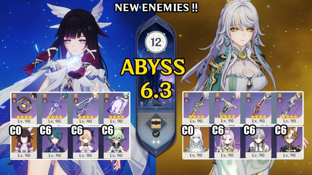 NEW Spiral Abyss 6.3-6.4 | C0 Columbina Lunar Charged & C0 Zibai Lunar Crystallize | Genshin Impact