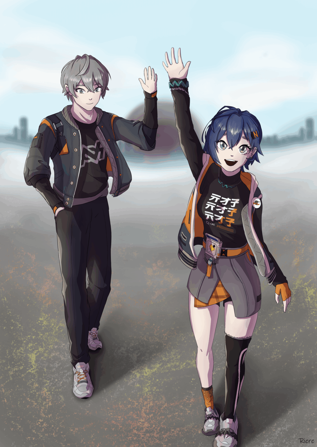 ワイズとベルを描きました