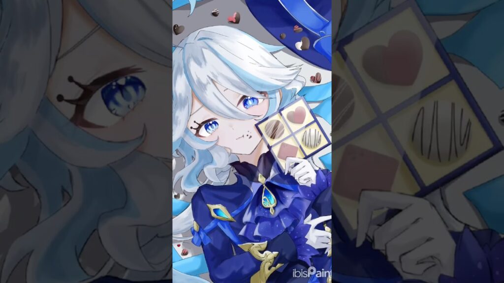 【バレンタイン】【原神】フリーナ #原神 #げんしん #genshin #genshinimpact #フリーナ #イラストメイキング #デジタルイラスト #イラスト #デジタル #バレンタイン