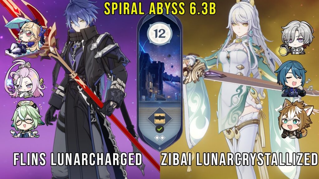 F2P C0 Flins Lunarcharged and C0 Zibai Lunarcrystallized | Genshin Impact Abyss 6.3b Floor 12 9 Star F2P C0 Flins Lunarcharged and C0 Zibai Lunarcrystallized | Genshin Impact Abyss 6.3b Floor 12 9 Star
