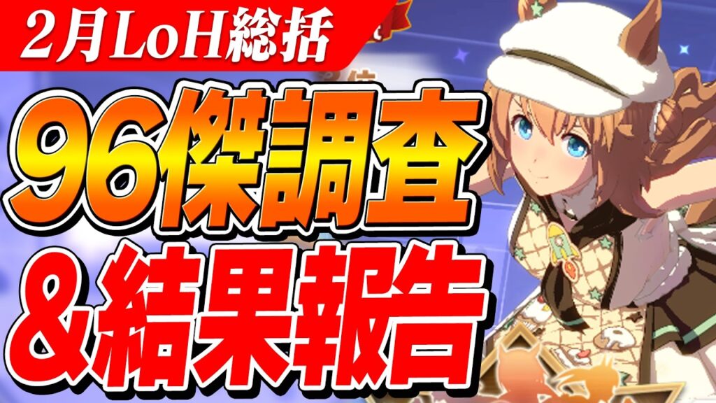 【ウマ娘】色んな意味で過去一荒れた環境！？勝負の分かれ目は情報収集力と対応力　2月LoH『安田記念』96傑集計と結果報告