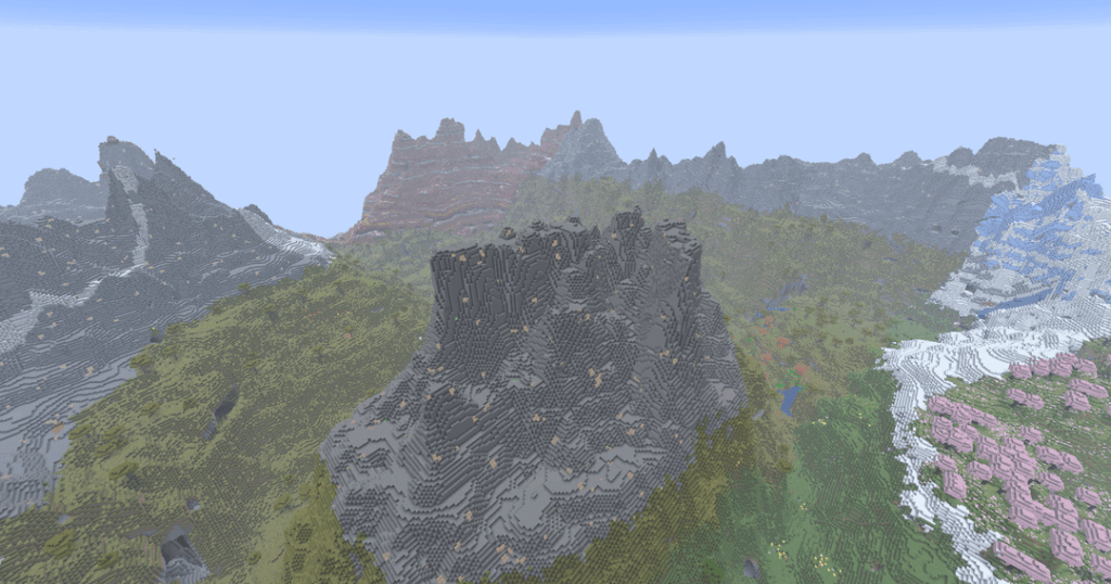 Insane Mountains を備えたすべてのバイオーム シード ⛰️