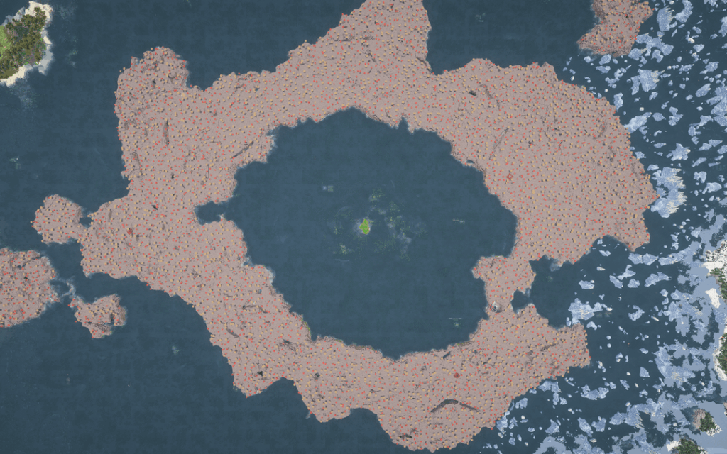 キノコ島の中にある森の島 (非常に遠い)