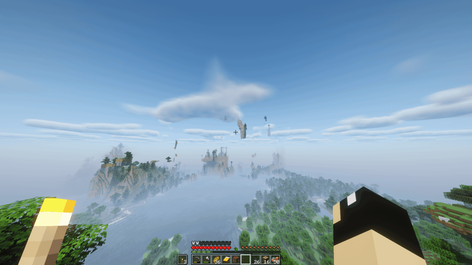 スポーン時に村がある非常識な (?) 浮島