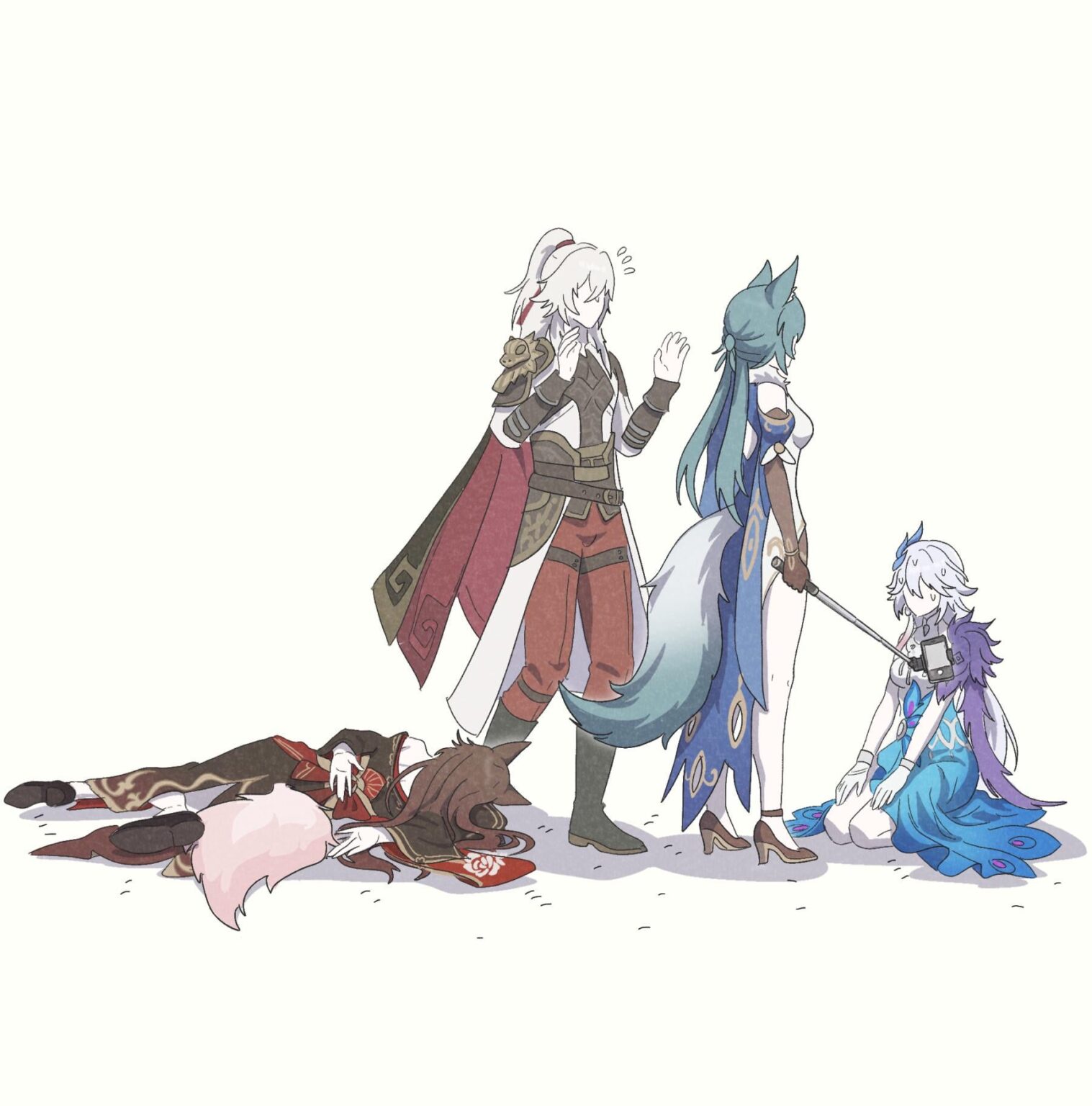 怒っているキツネママ