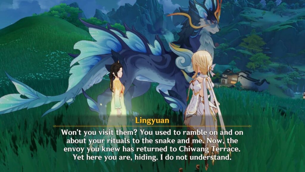 Chenyu Vale のキャラクターが Zibai についての新しい会話を追加