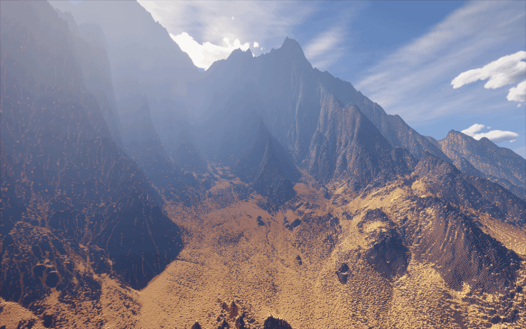 WorldPainter で作成した Minecraft の火山