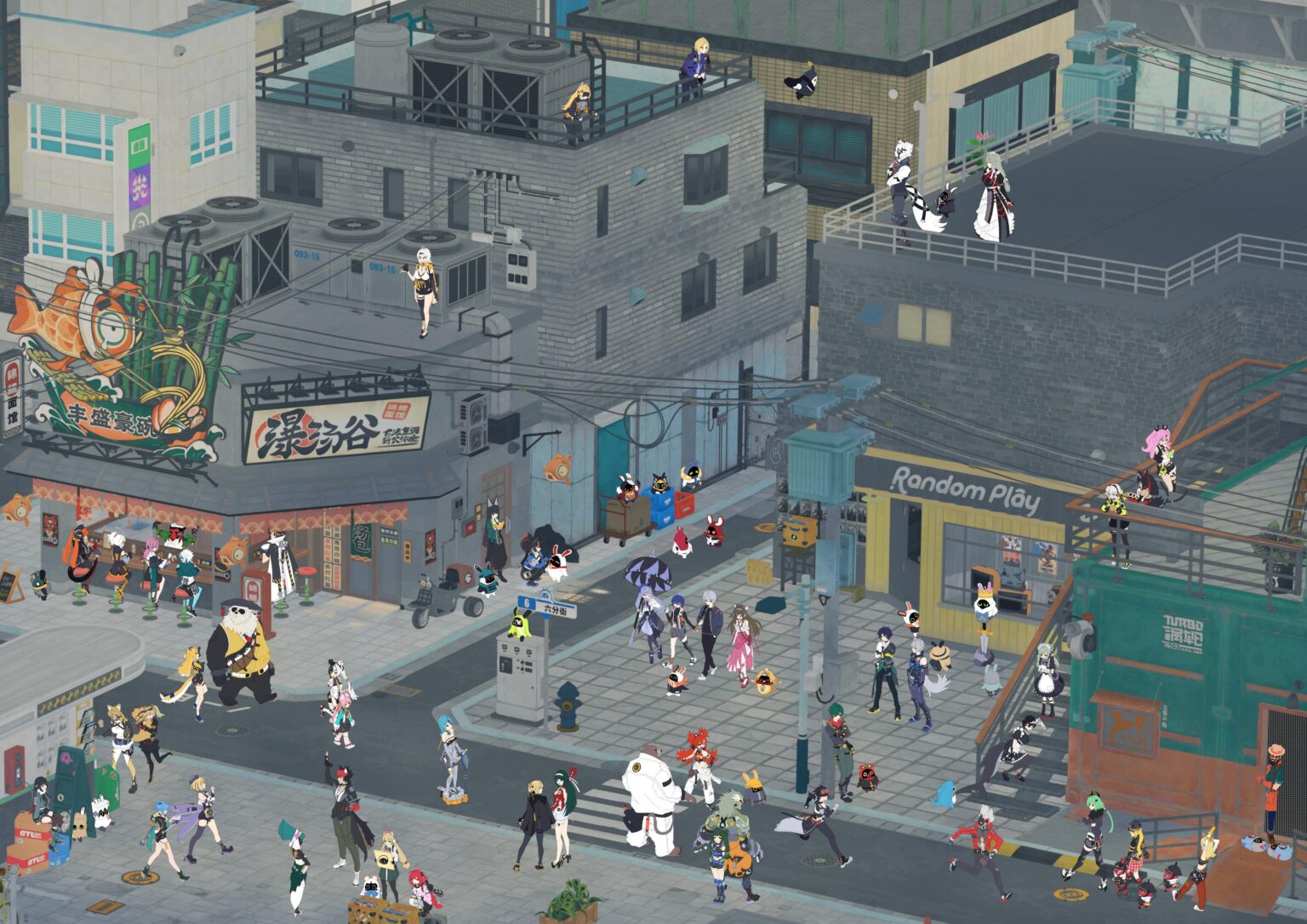 シックス ストリート (アート by @LEELO325)