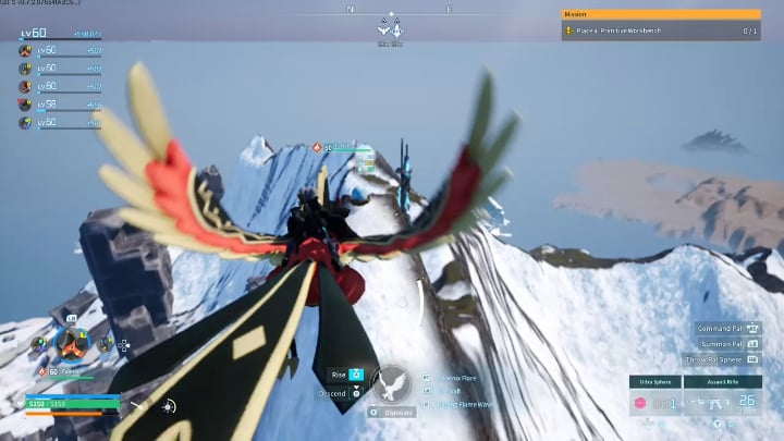 一番高い山でアズールマンの能力を試してみた。