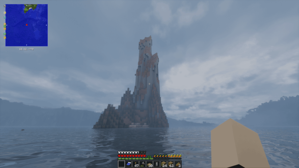 海の上に直接ある涼しいオーシャンスパイク。