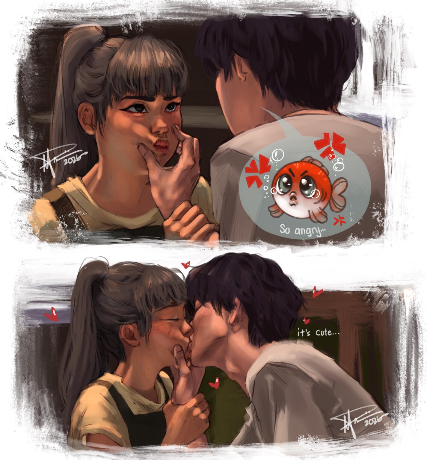 私のマックとラフのアートをいくつか💕🐠
