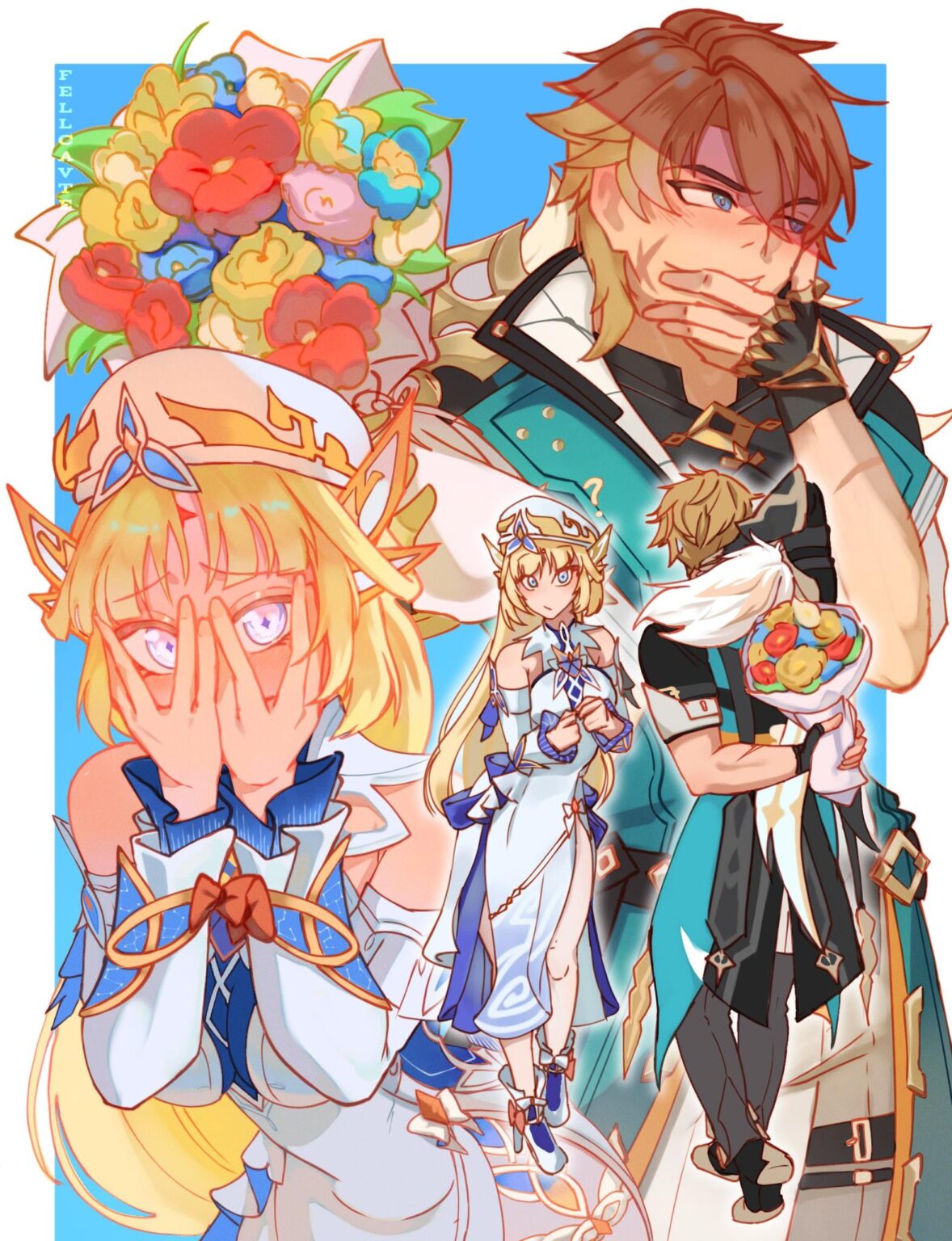 とある騎士と天使を描きました