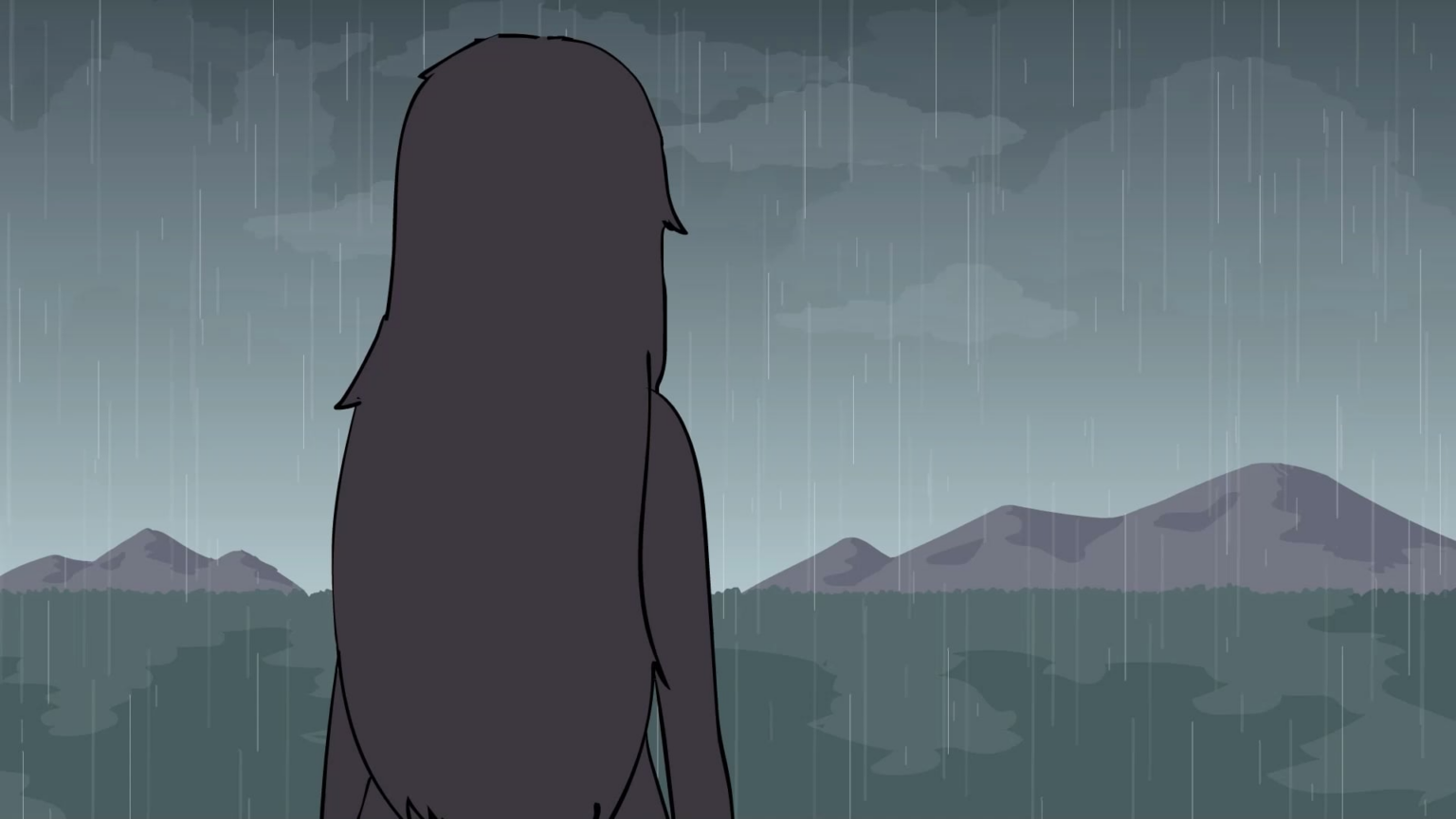 エンダーマンと雨 [OC]