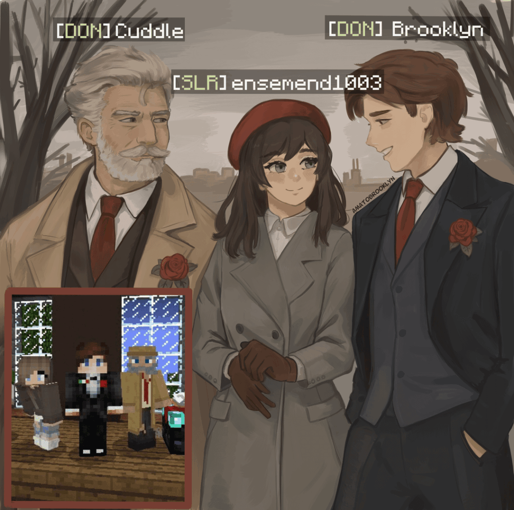 私は弟に Minecraft スキンを使ってプレゼントを描きます