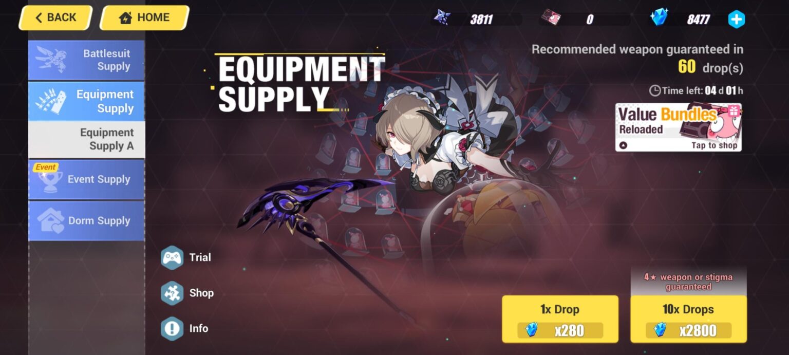 約 55 回のプルでリタを入手しましたが、クリスタルが残り少なくなりました。武器を押すか、それともやめますか?