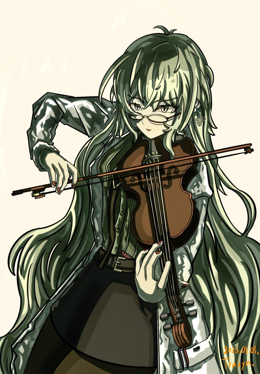 新しいバトルスーツを手に入れるまでのこのゲームの最高の妻の画像、643日目: 🎻