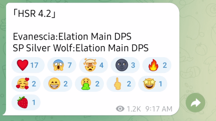 4.2 Evanescia と Silver Wolf SP は Elation のメイン DPS です (Mortis Leaks より)