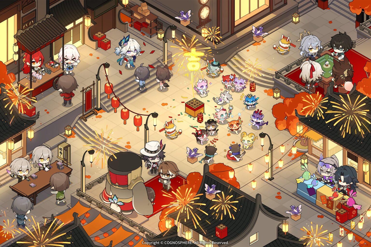 「あそこ見てください！花火だよ！」