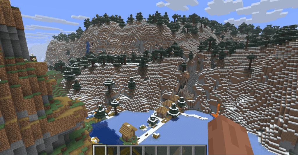 ドリップストーンの洞窟に続く平原の村の小道 [close to spawn] 416223810366599097 座標 X 96 ～ Z 176