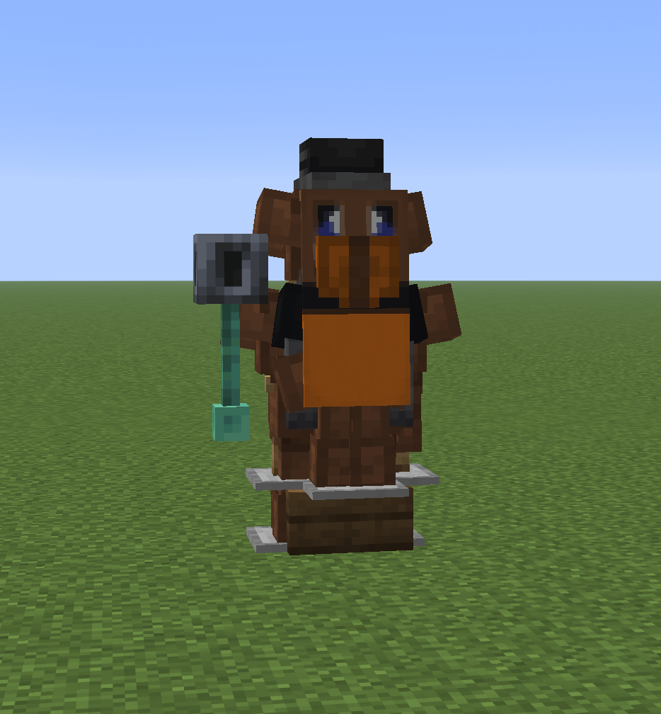 バニラでは3ブロックの身長のフレディが可能